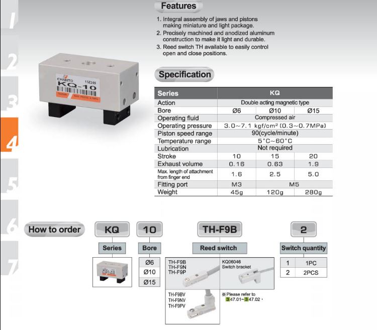 KQ Pneumatic Parallel Gripper
